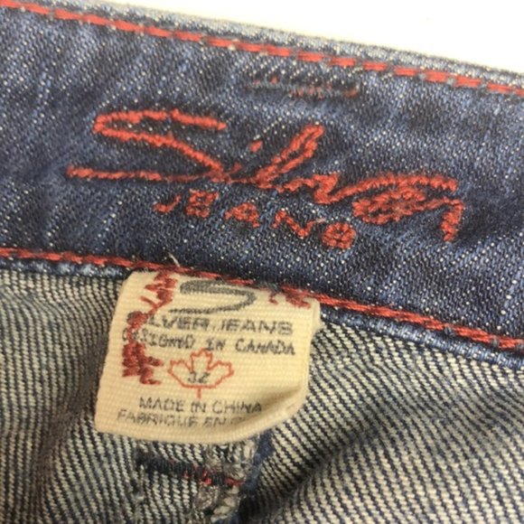 VINTAGE SILVER SANTORINI CROP JEANS 32x27 🦋 - Picture 2 of 13